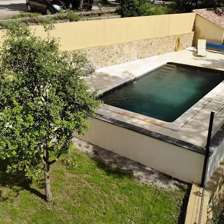 Studio jardin piscine rdc Saint-Jean-de-Buèges Esterno foto