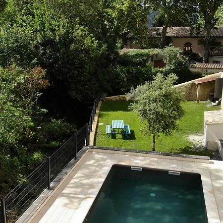 Studio jardin piscine rdc Saint-Jean-de-Buèges Esterno foto